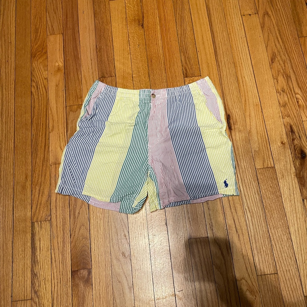 Ralph Lauren Colorful Rainbow Festival Striped chino Bermuda casual M vibrant